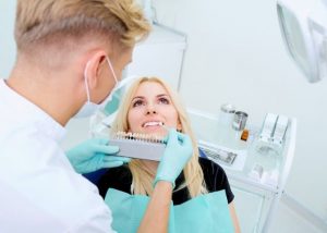 Dentist Chooses Color of Teeth
